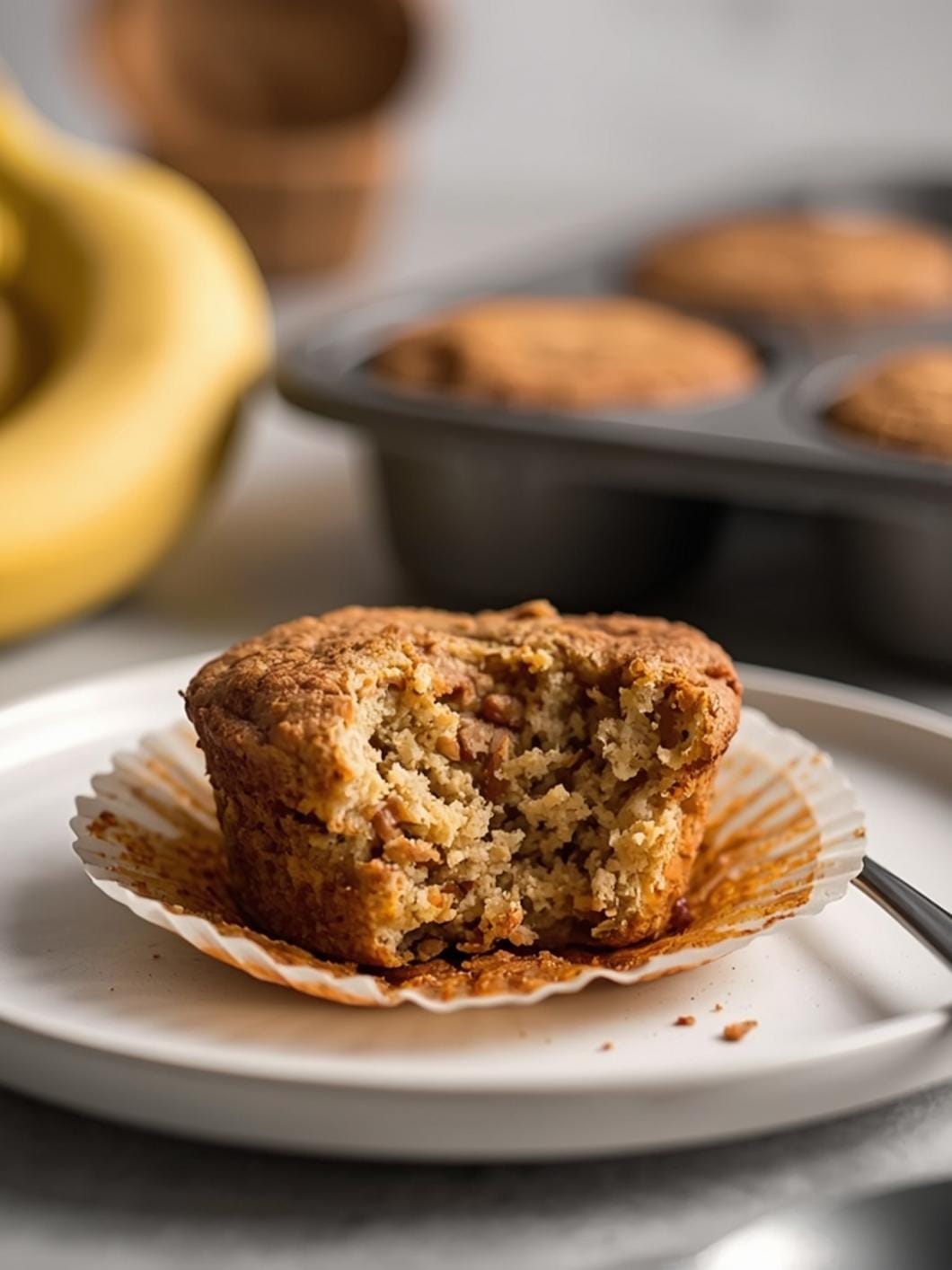 Healthy Sourdough Banana Muffins (Easy Recipe)