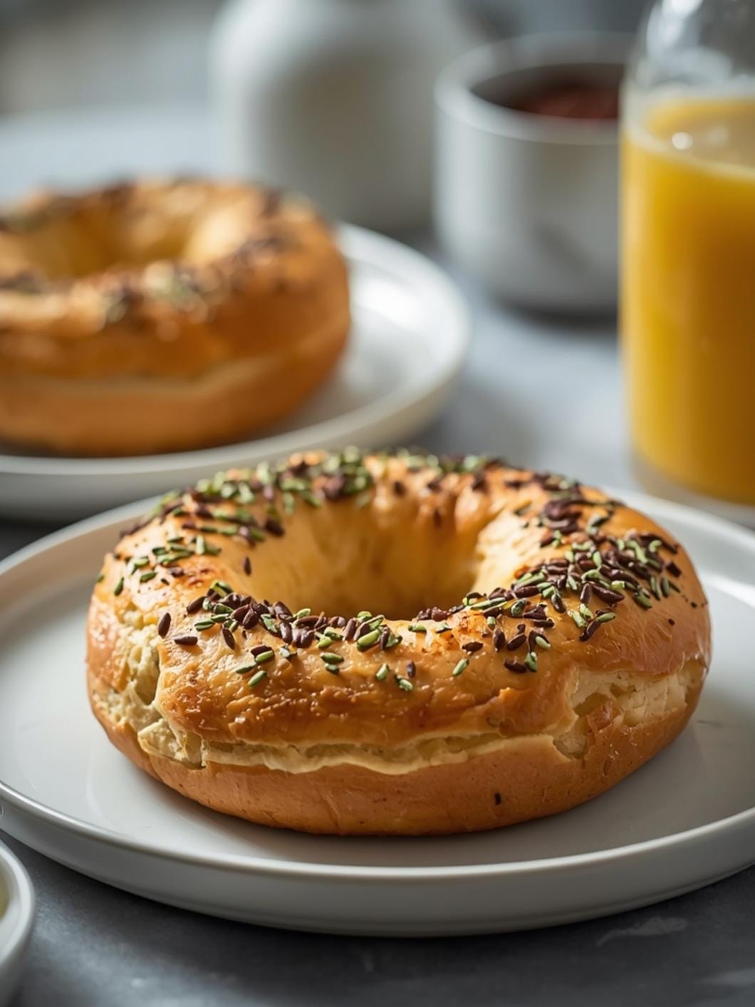 Homemade Sourdough Bagels with Everything Seasoning