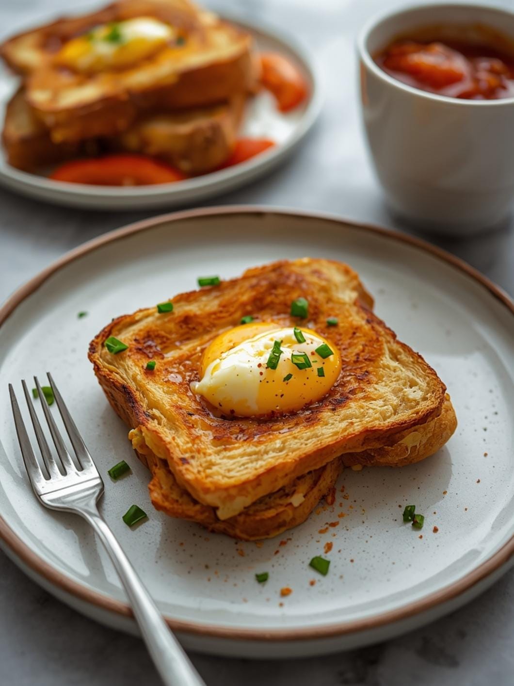 Homemade Sourdough Breakfast Toast with Savory Butter
