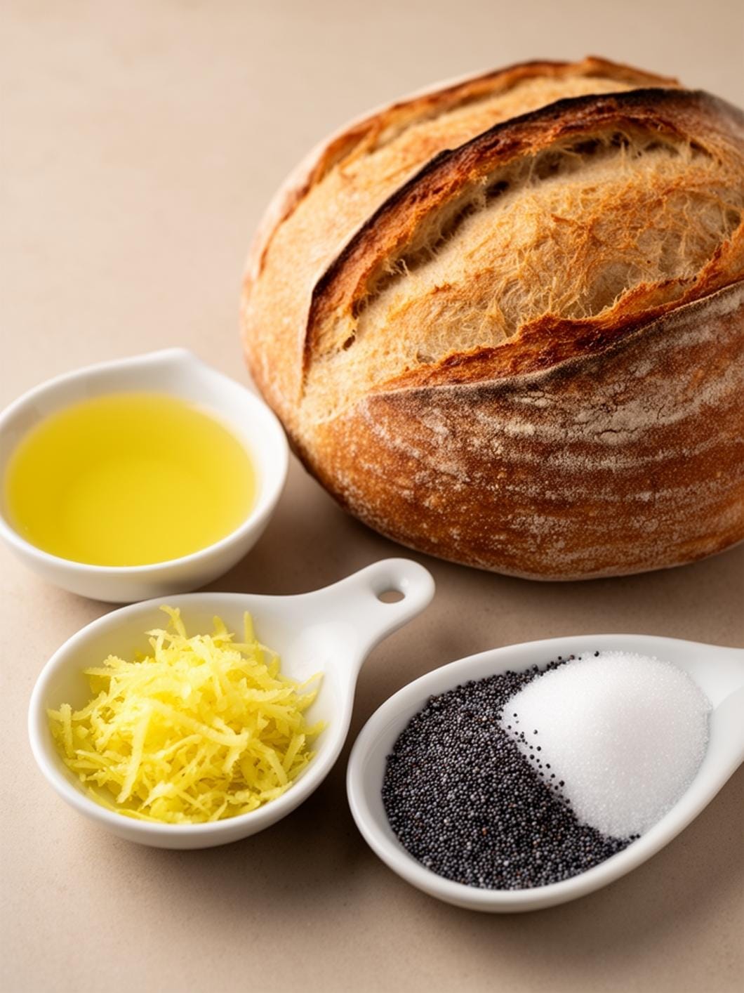 Lemon Poppy Seed Sourdough Loaf for Bright Flavor