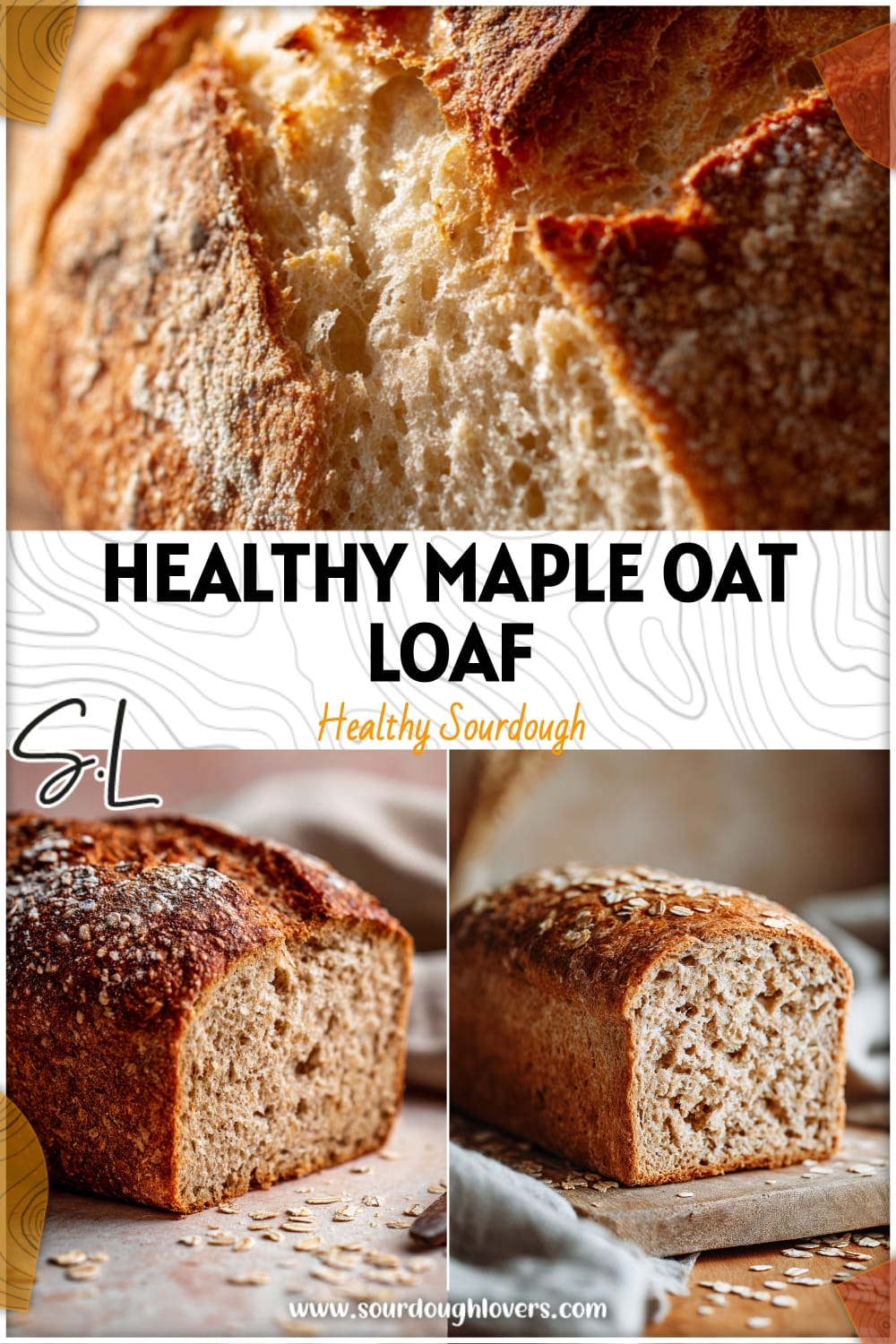 Healthy Sourdough Loaf: Low-Sugar Maple Oat Bread