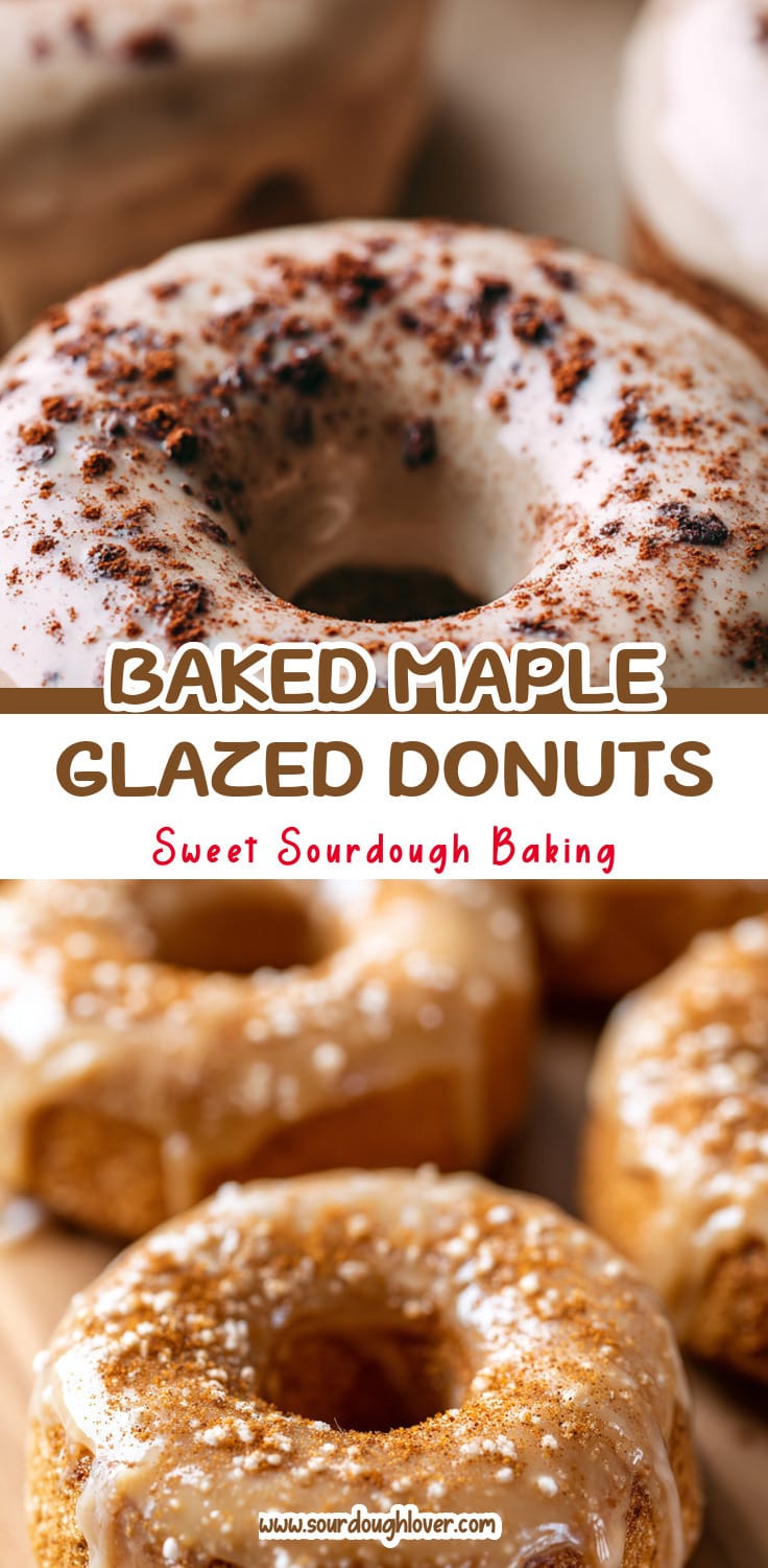 Baked Sourdough Donuts with Maple Glaze (Easy Recipe)