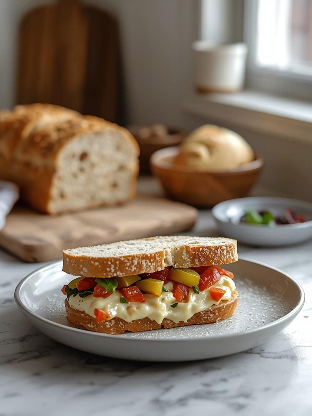 Minimal Rustic Sourdough Loaf for Easy Sandwiches