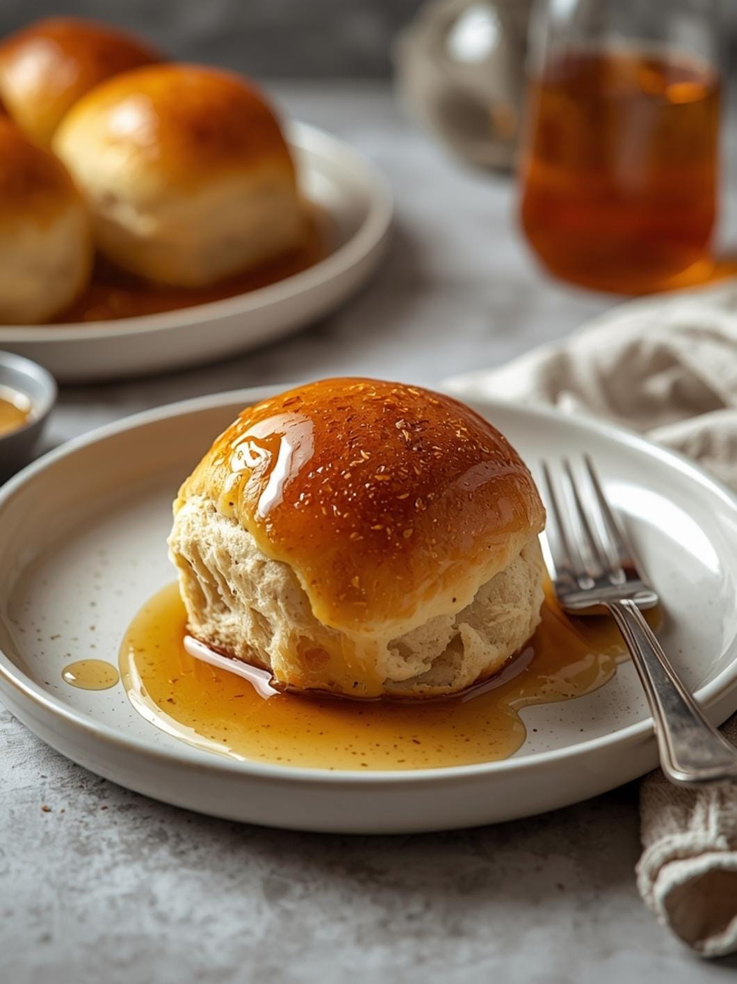Quick Sourdough Dinner Rolls with Honey Glaze (Same Day Recipe)