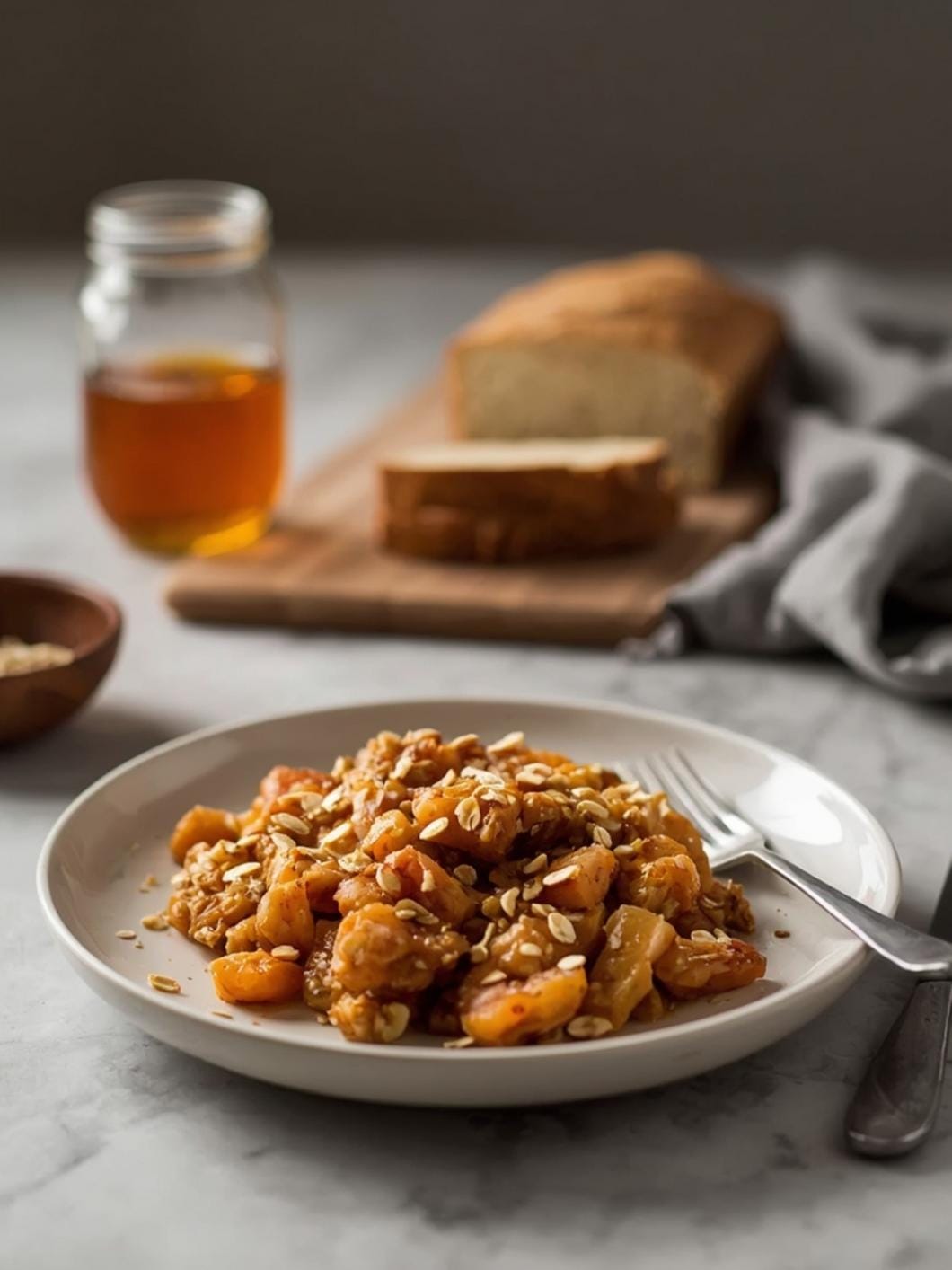 Rustic Honey Oat Sourdough Loaf (Easy No-Knead Recipe)