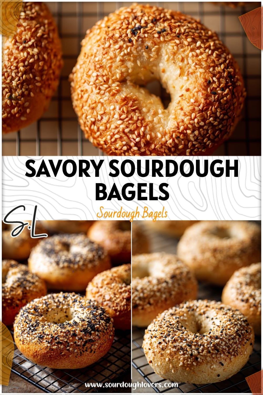 Homemade Sesame Seed Sourdough Bagels (Savory Recipe)