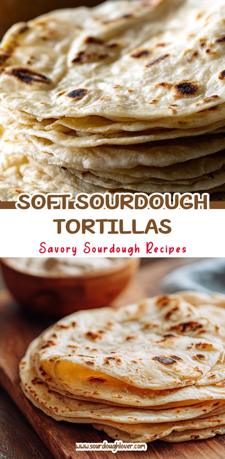 Soft Sourdough Tortillas with Active Starter