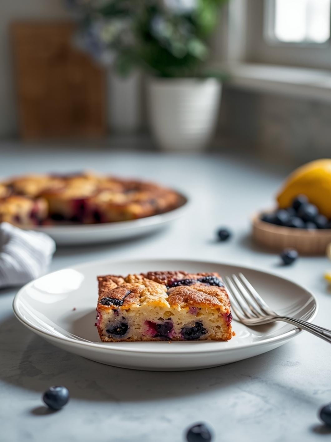 Sourdough Blueberry Breakfast Cake (Easy Discard Recipe)