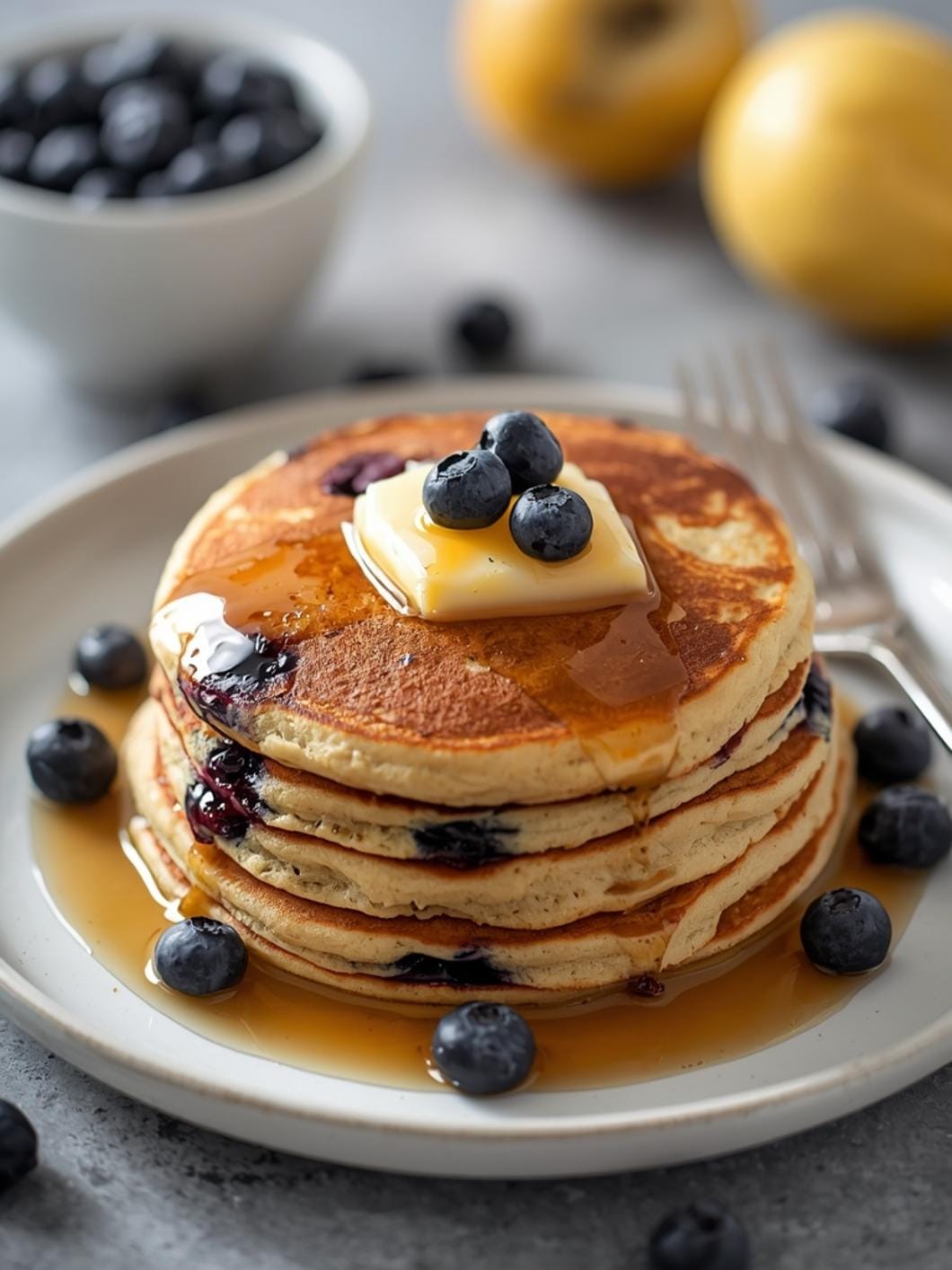 Sourdough Blueberry Cornmeal Pancakes for a Delicious Breakfast