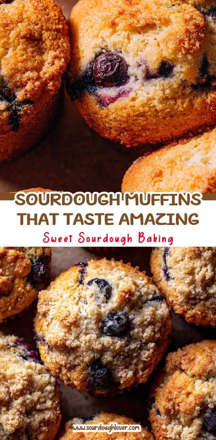 Homemade Sourdough Blueberry Muffins That Taste Amazing