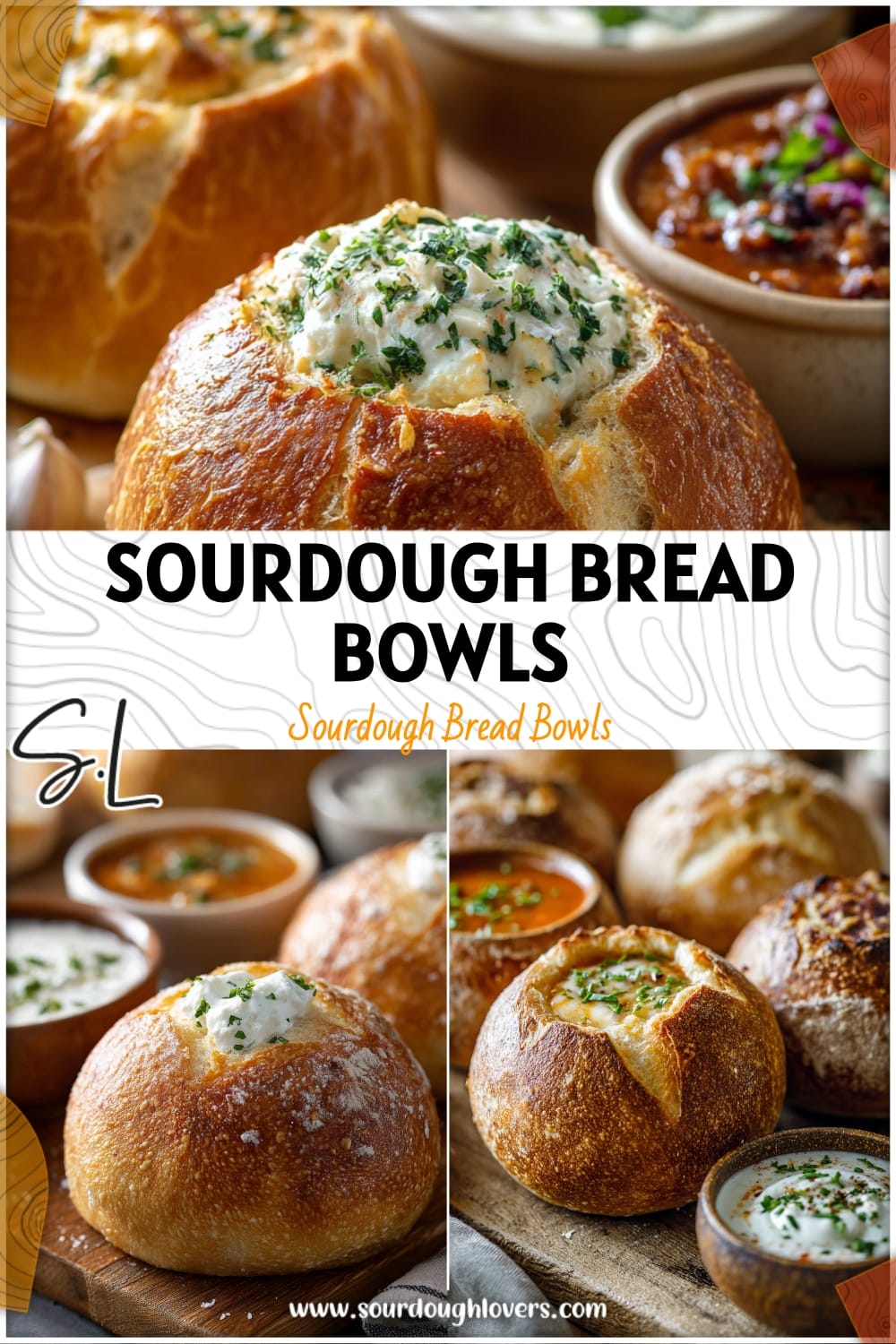 Sourdough Bread Bowls for Party Dips & Soups