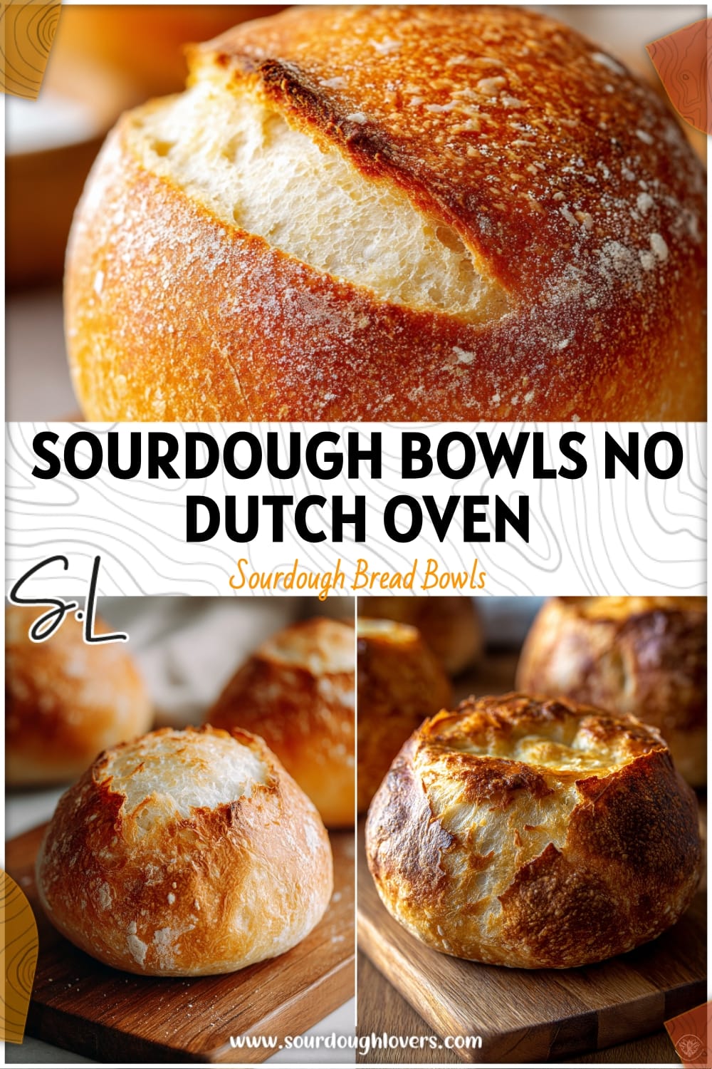 Chewy Sourdough Bread Bowls Without a Dutch Oven