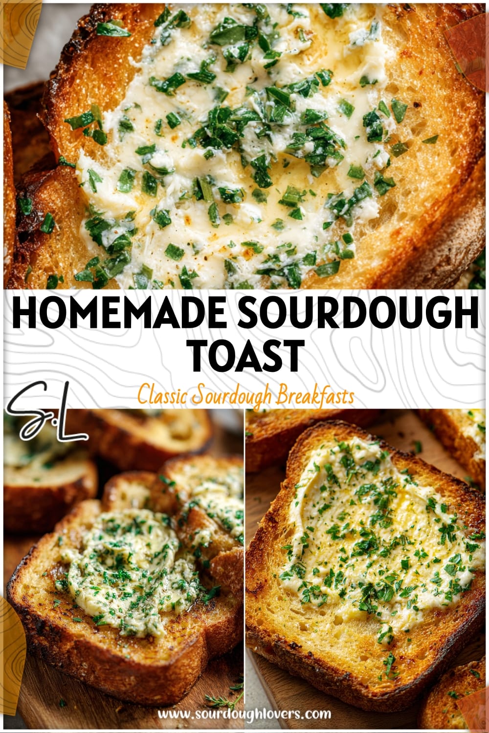 Homemade Sourdough Breakfast Toast with Savory Butter