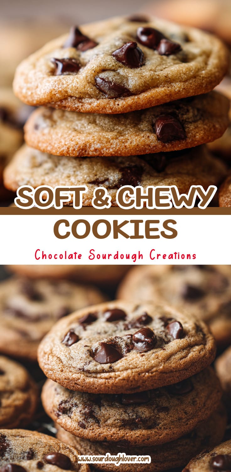 Sourdough Chocolate Chip Cookies (Soft & Chewy Outcome)
