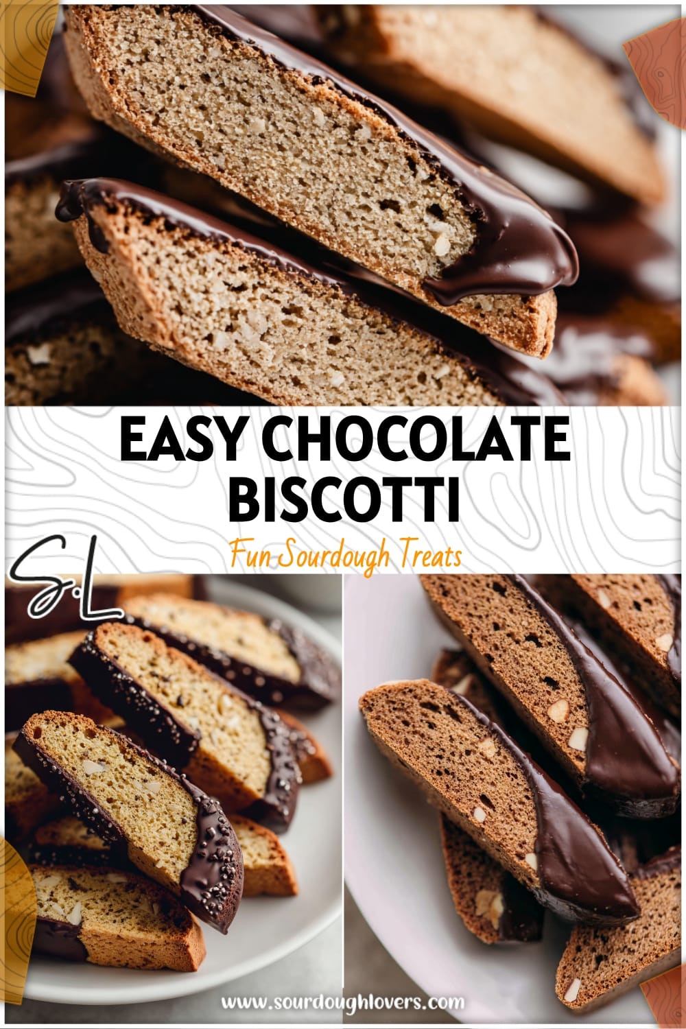 Sourdough Chocolate Dipped Biscotti: Easy Italian Cookies
