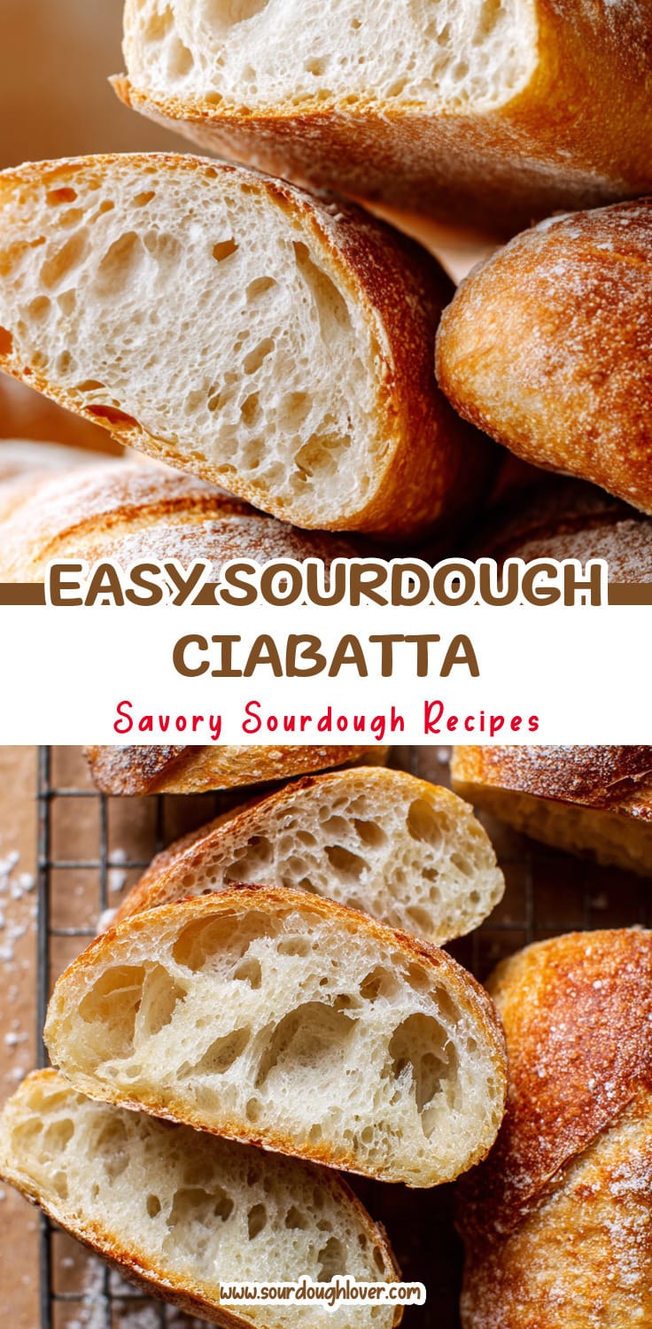 Sourdough Ciabatta Rolls with Open Crumb (Easy Recipe)