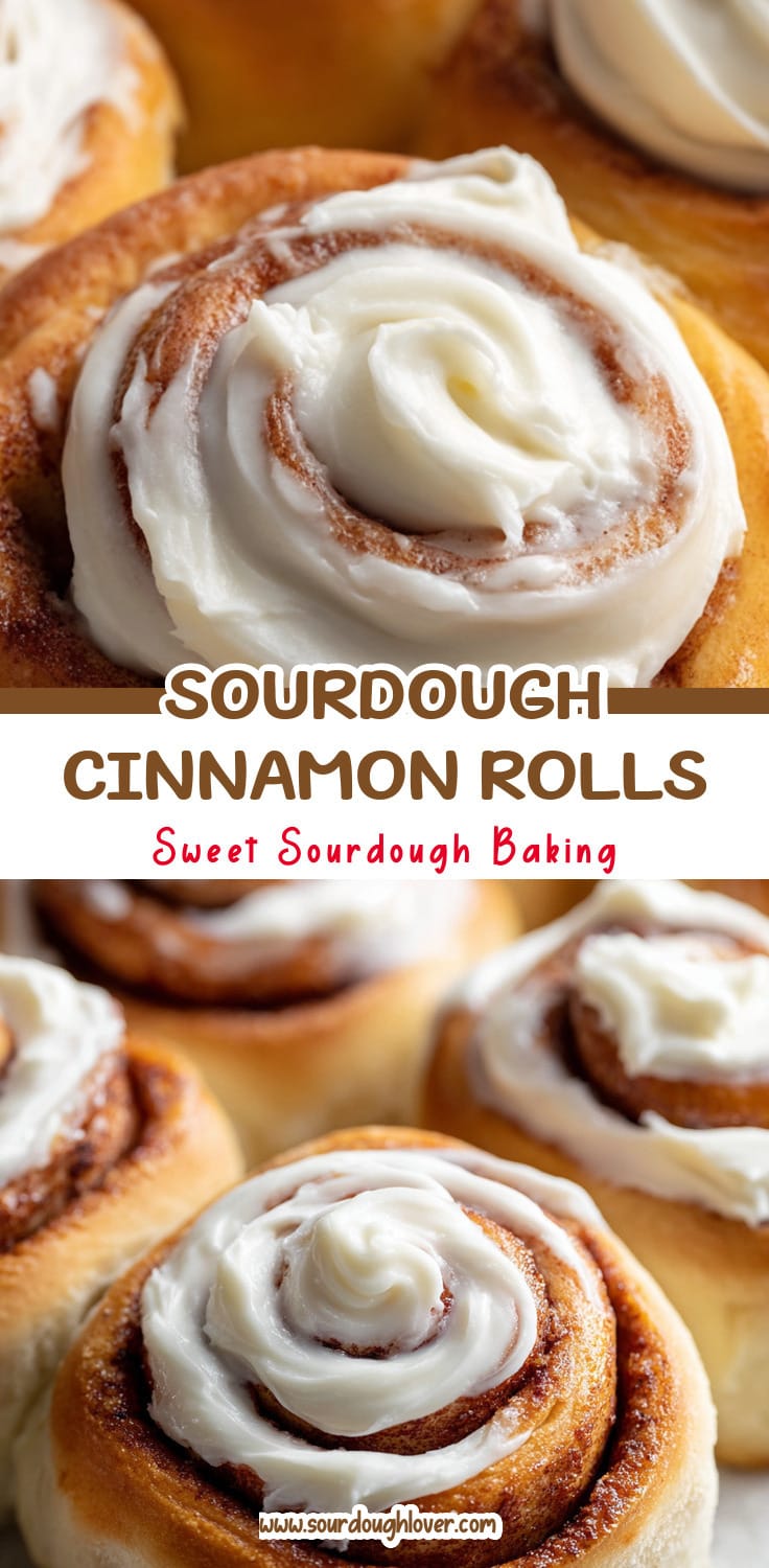 Sourdough Cinnamon Rolls with Cream Cheese Frosting
