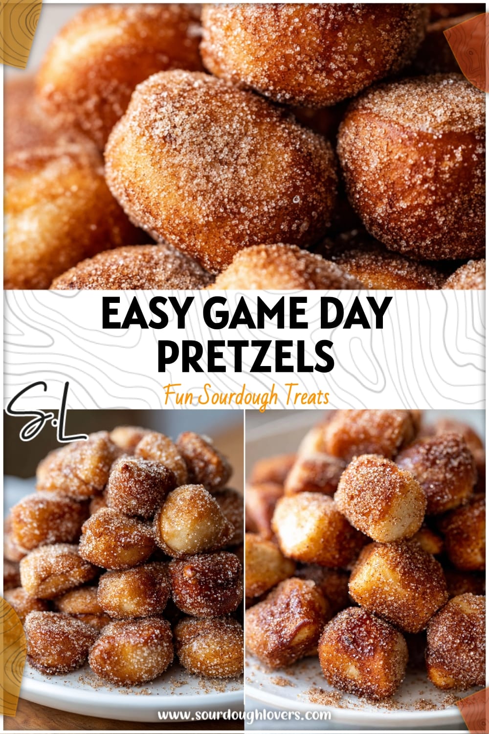 Easy Sourdough Cinnamon Sugar Pretzel Bites for Game Day
