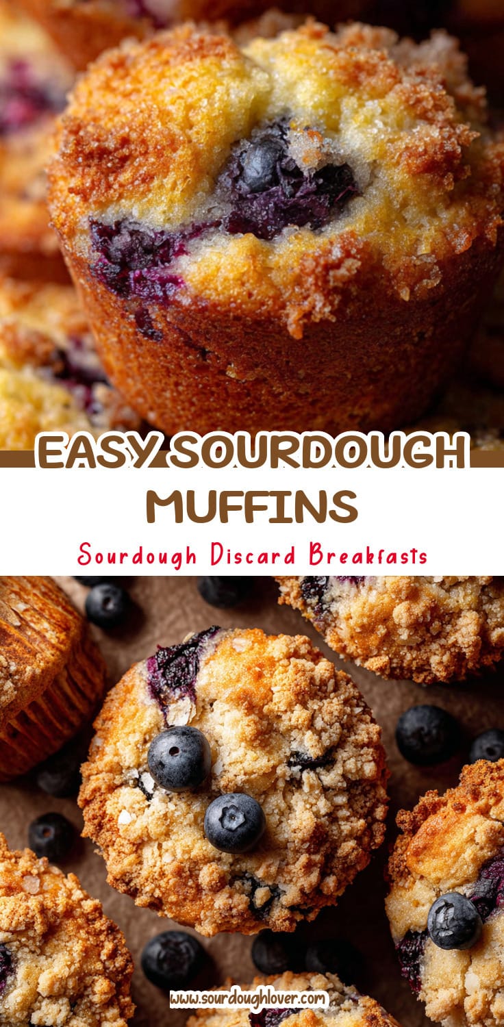 Easy Sourdough Muffins That Use Discard
