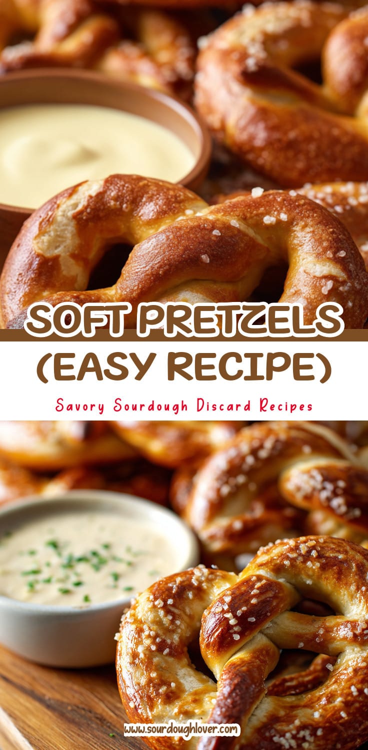 Sourdough Discard Soft Pretzels with Cheese Dip (Easy Recipe)