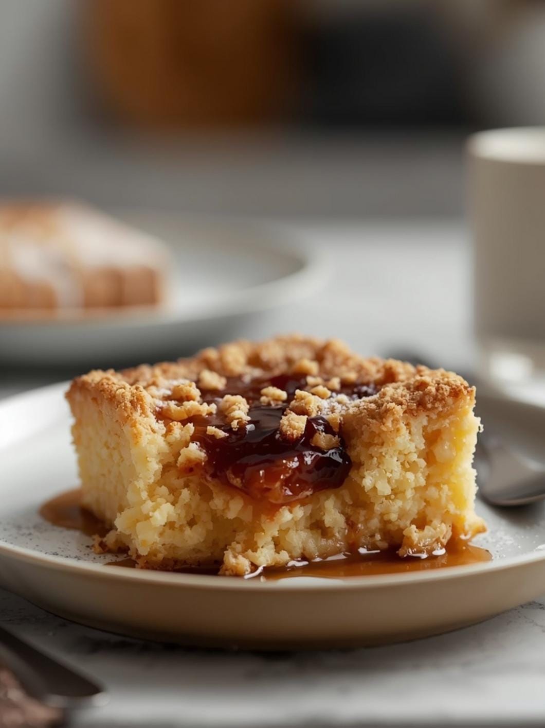 Sourdough Discard Vanilla Crumb Cake (Easy Recipe)