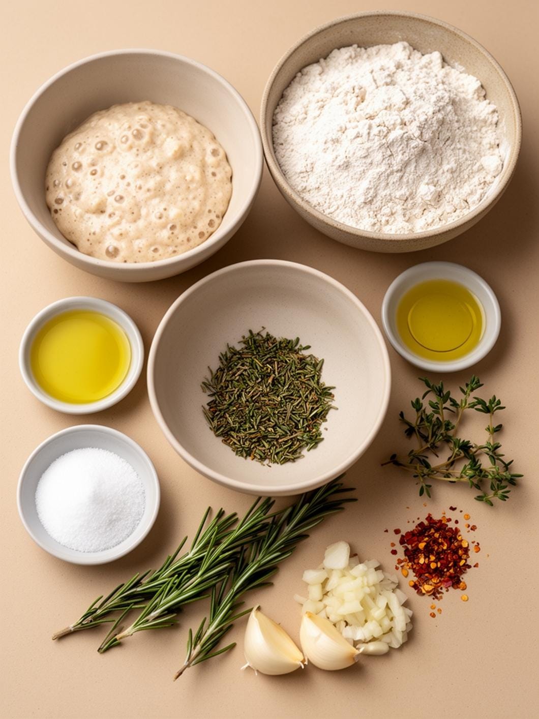 Sourdough Flatbread with Garlic & Herbs (Healthy & Easy)