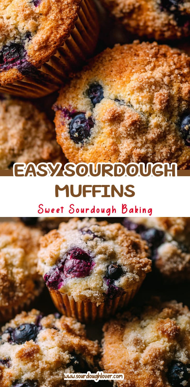 Homemade Sourdough Blueberry Muffins That Are Easy & Delicious