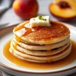 Sourdough Peach Pancakes for Outdoor Brunch Menus 12 =