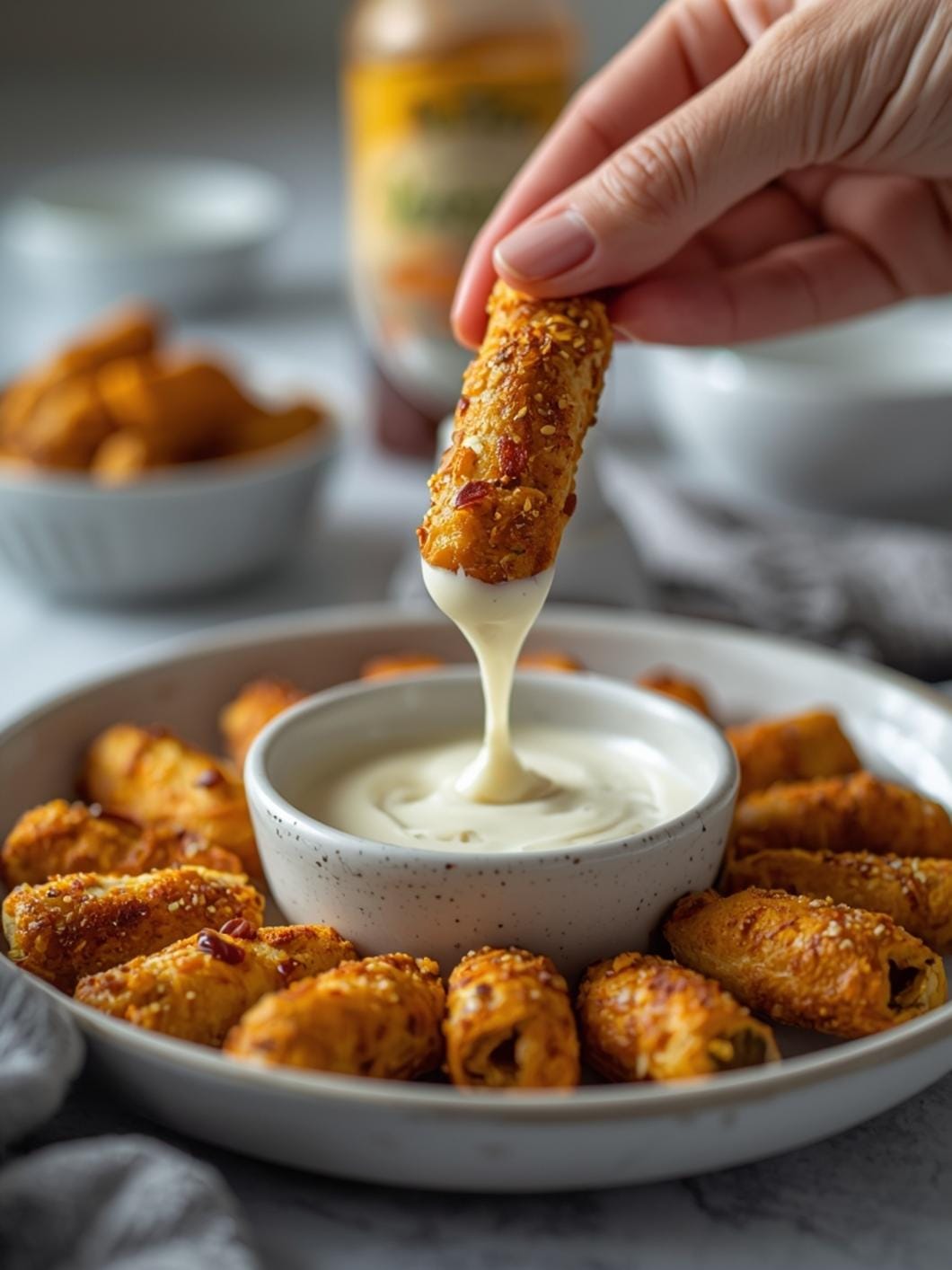 Sweet Sourdough Dessert Breadsticks with Dip
