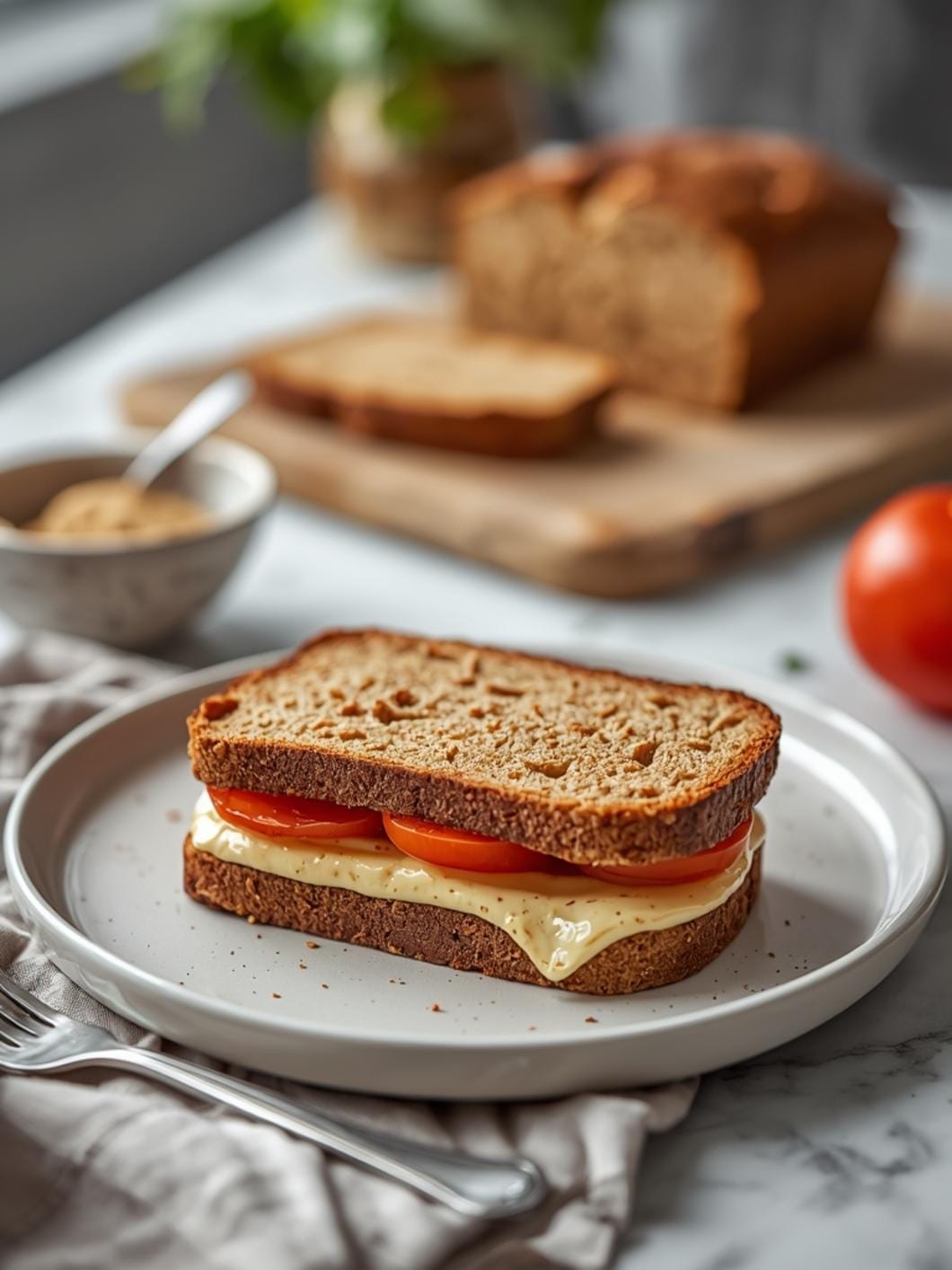 Whole Wheat Sourdough Sandwich Bread for Delicious Lunch Bread