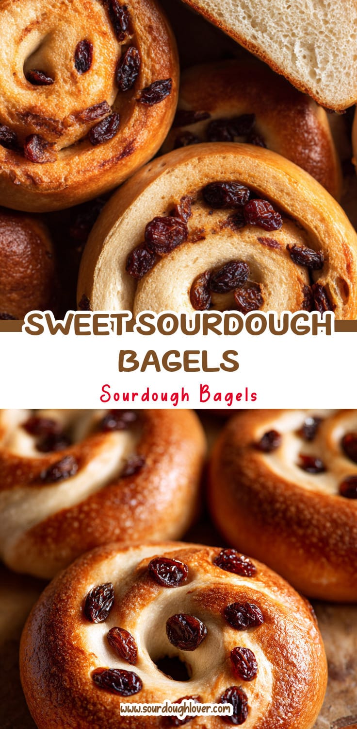 Sweet Sourdough Bagels: Homemade Cinnamon Raisin Bagels Recipe