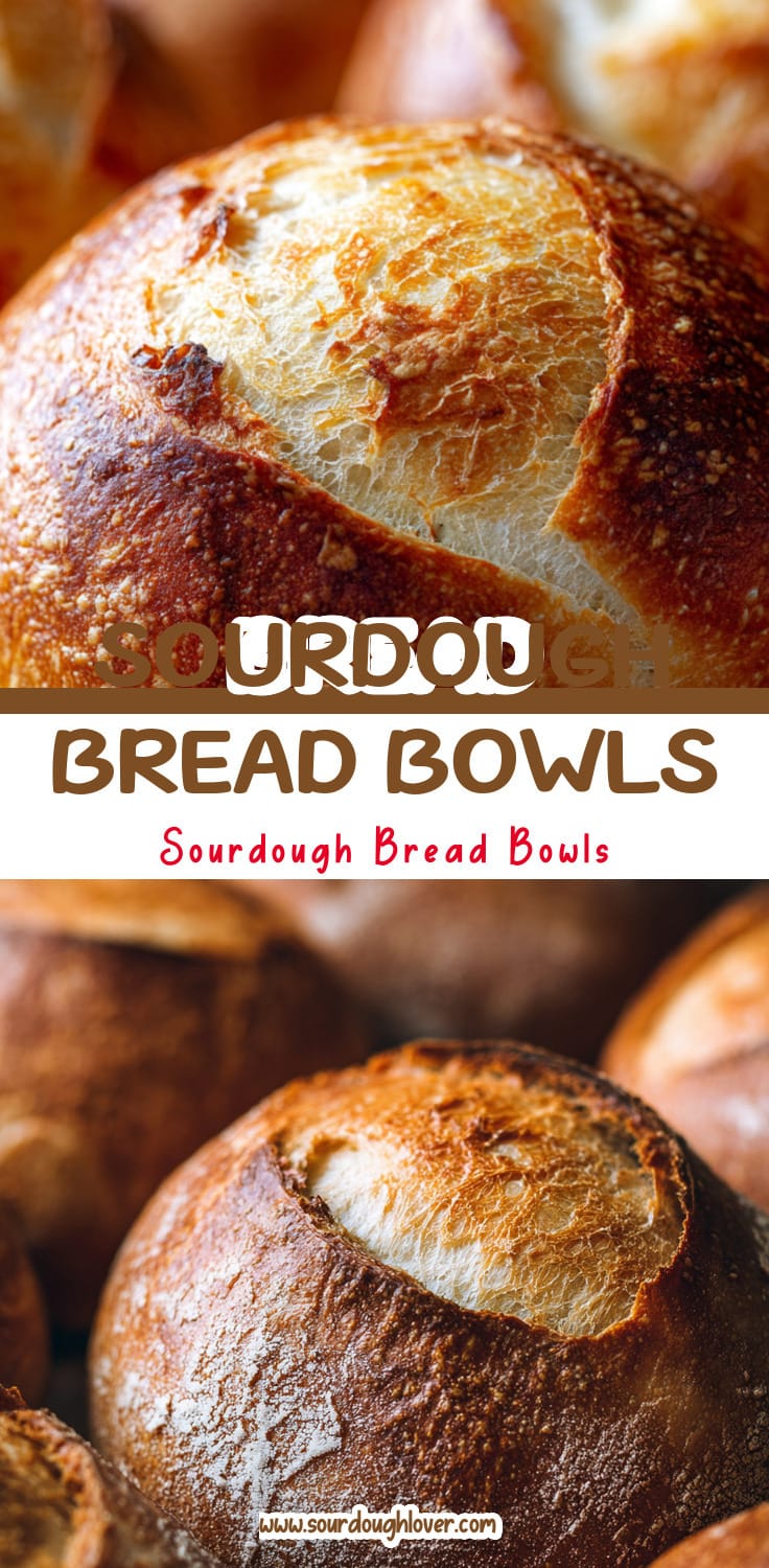 Deep Round Sourdough Bread Bowls for Soup