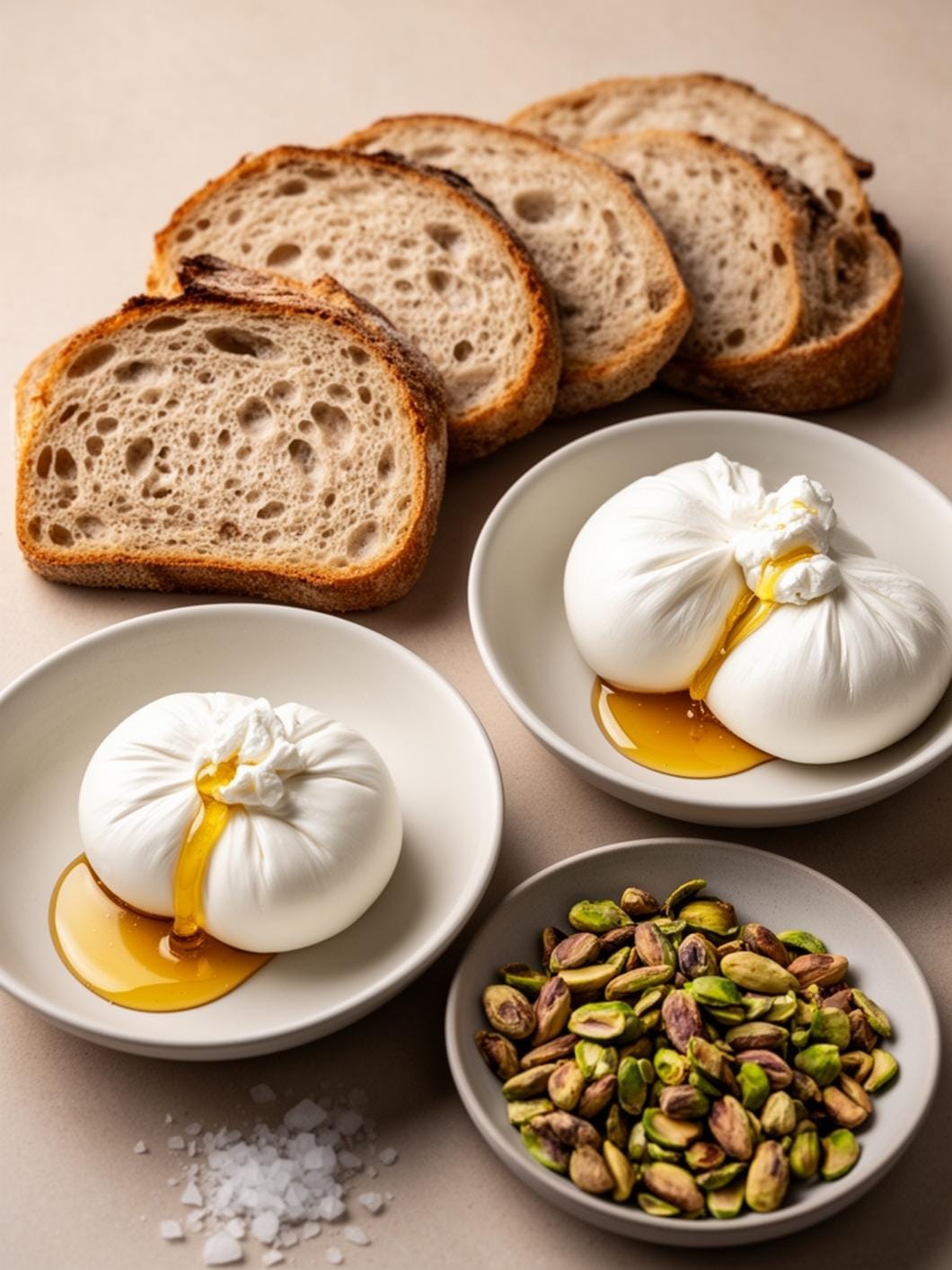 Easy Burrata Toast with Honey & Pistachios for Brunch