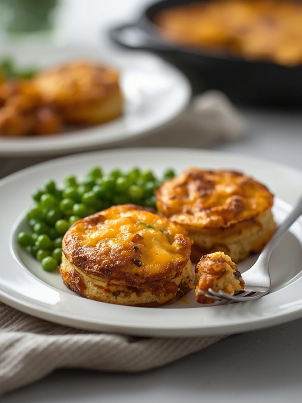 Easy Sourdough Discard Cheesy Skillet Biscuits (Quick Recipe)