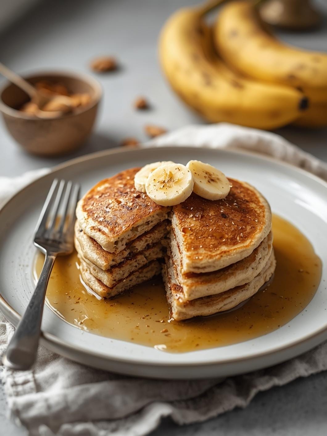 Fluffy Sourdough Banana Pancakes That Taste Like Banana Bread