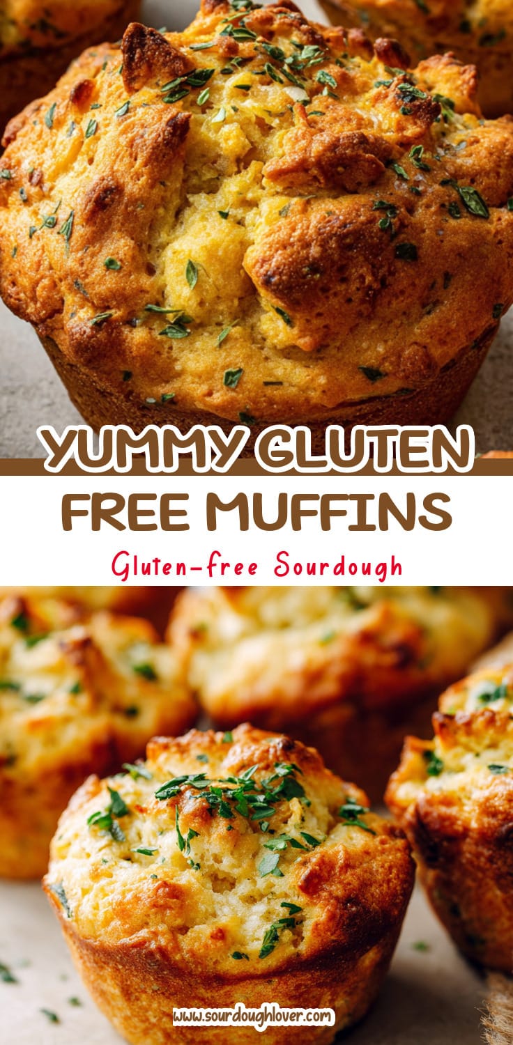 Gluten-Free Sourdough Savory Muffins for Easy Gluten Free Family Dinners