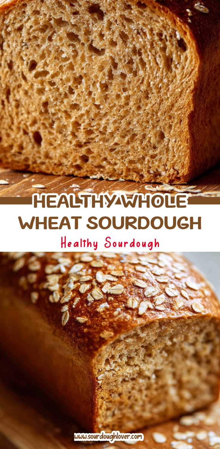 Healthy Whole Wheat Sourdough Sandwich Bread Recipe
