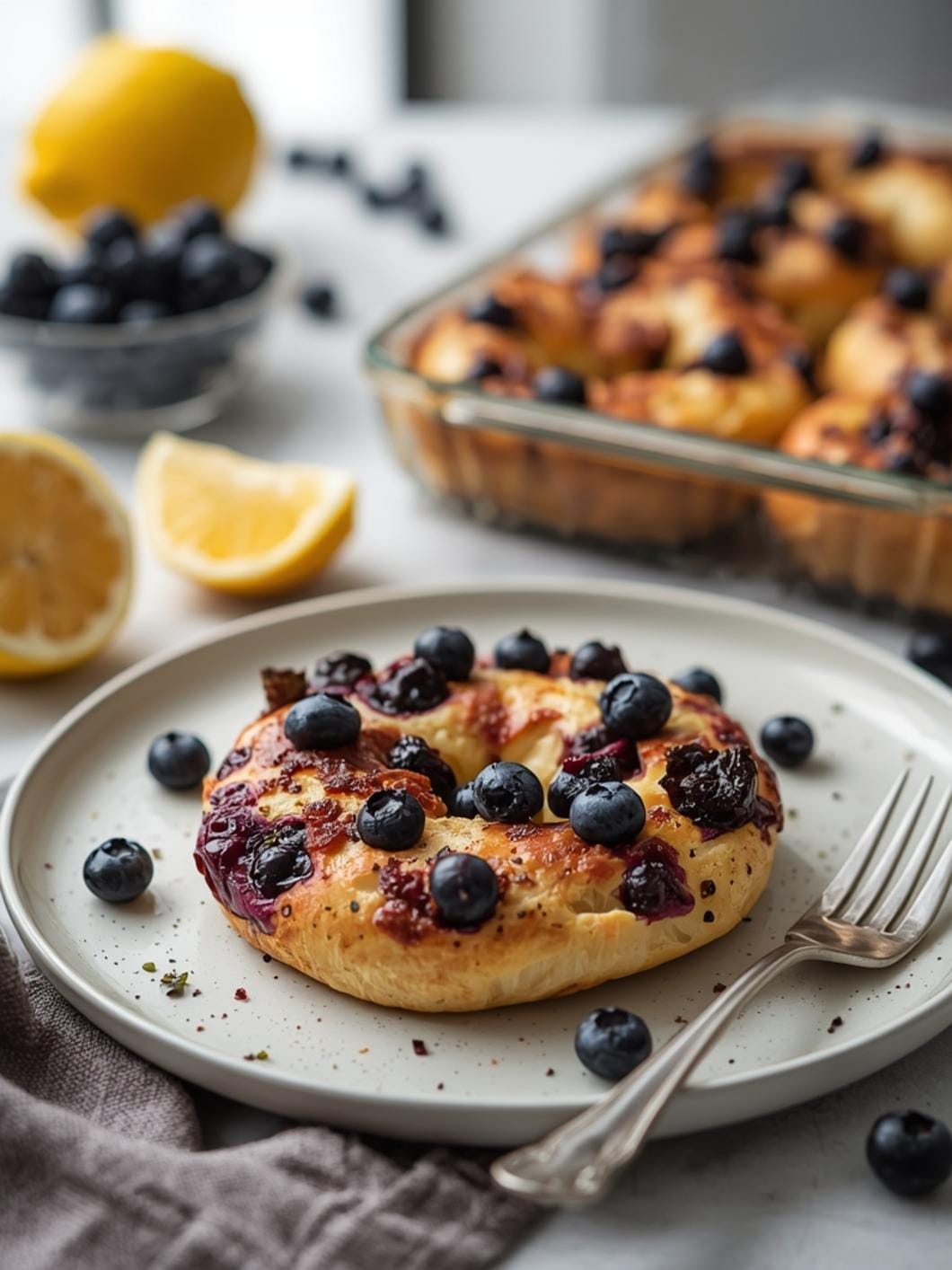 Homemade Blueberry Lemon Sourdough Bagels (Outcome)