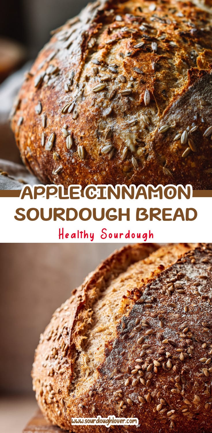 Low-Sugar Apple Cinnamon Sourdough Bread (Breakfast & Dessert)