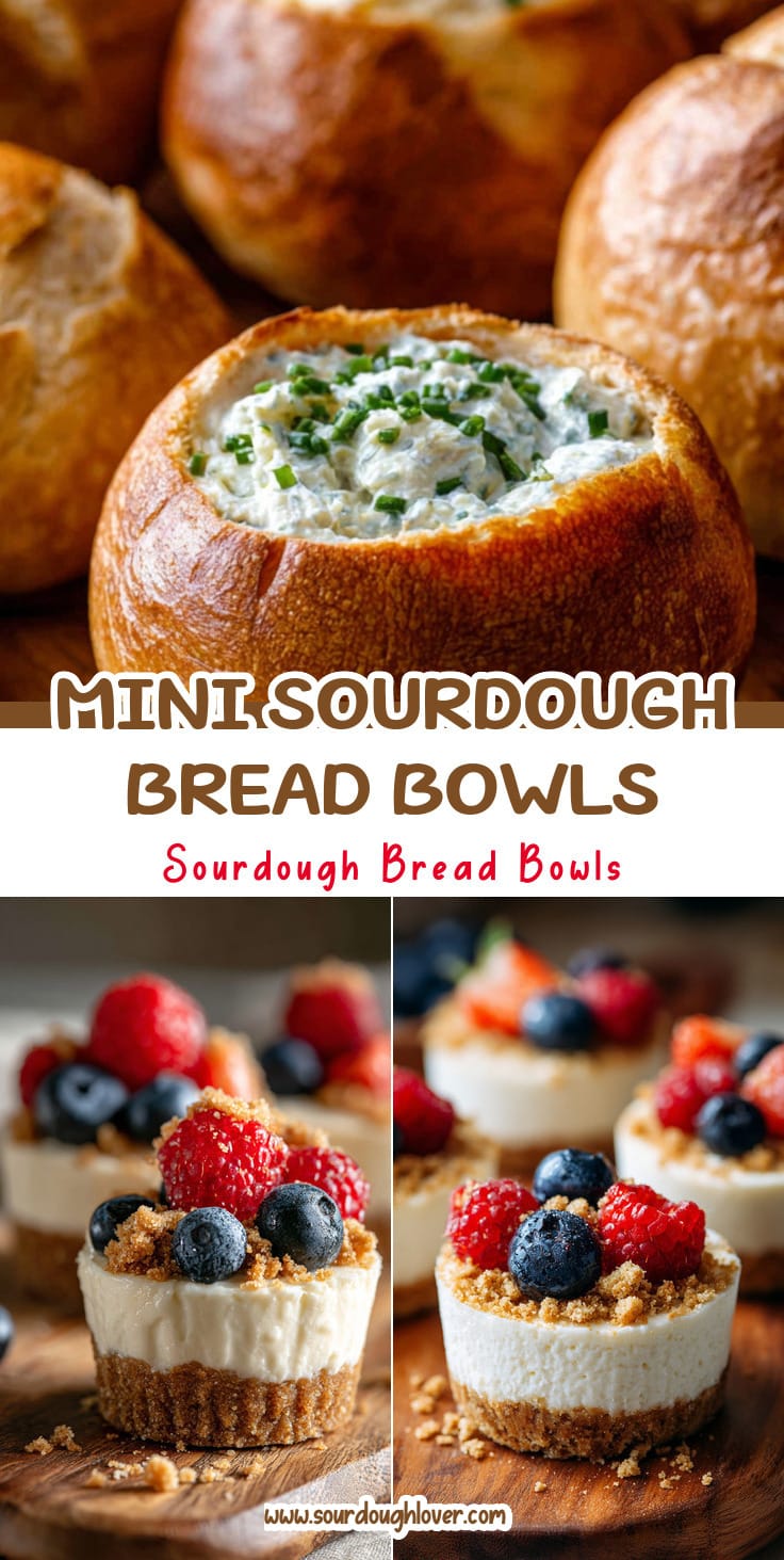 Mini Sourdough Bread Bowls for Dip Platters