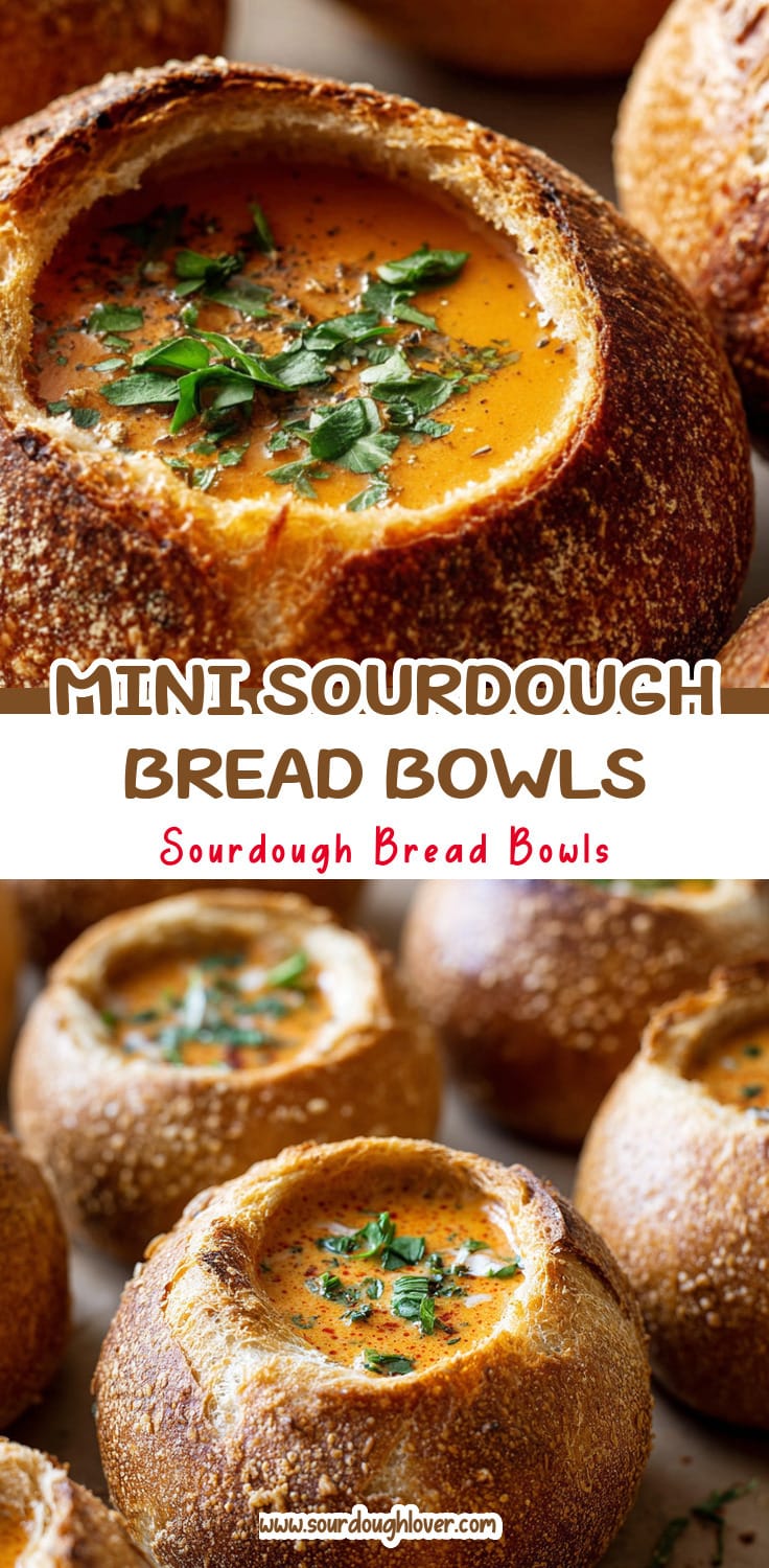Mini Sourdough Bread Bowls for Fall Soup