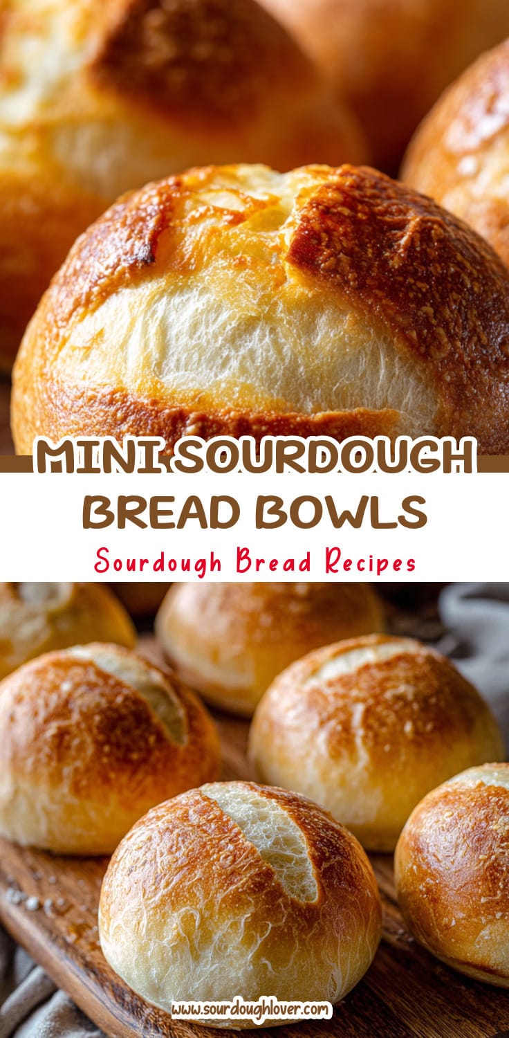 Mini Sourdough Bread Bowls for Dips & Soup