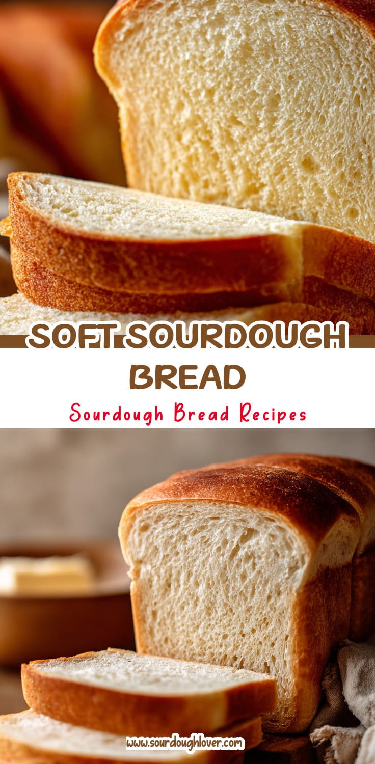 Soft Sourdough Sandwich Bread (No Knead Recipe)