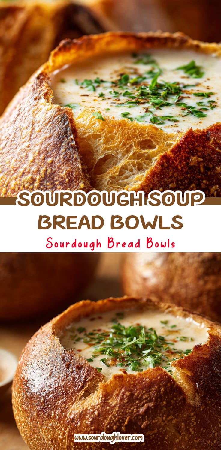 Sourdough Bread Bowls for Soup (Overnight Recipe)