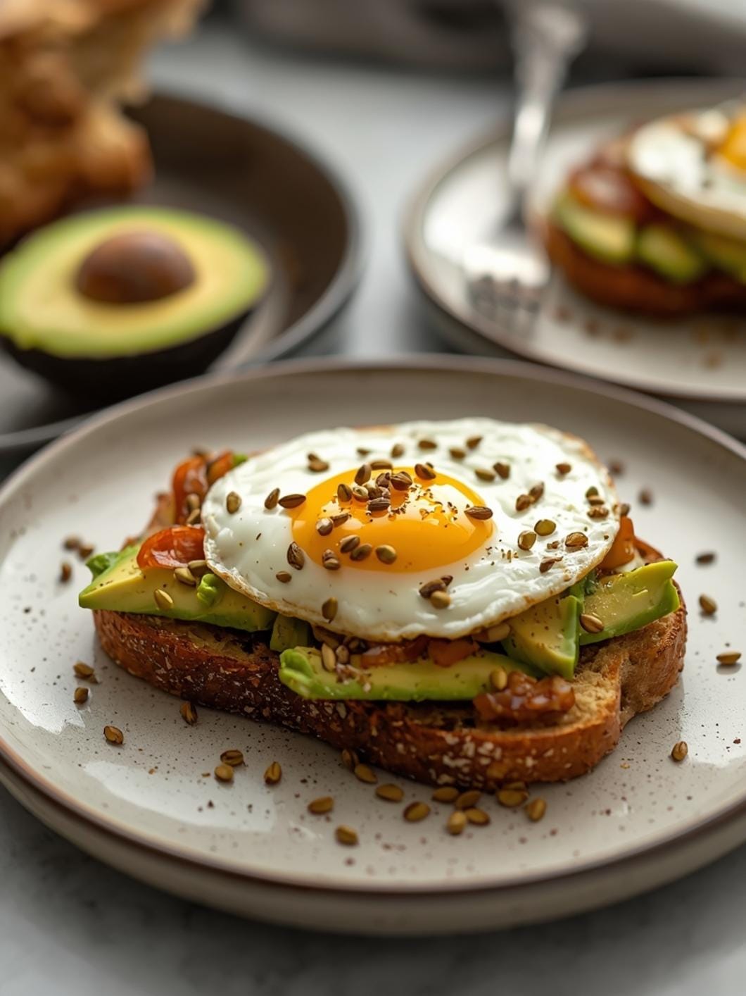 Sourdough Breakfast Toast with Avocado & Seeds (15 Minutes)