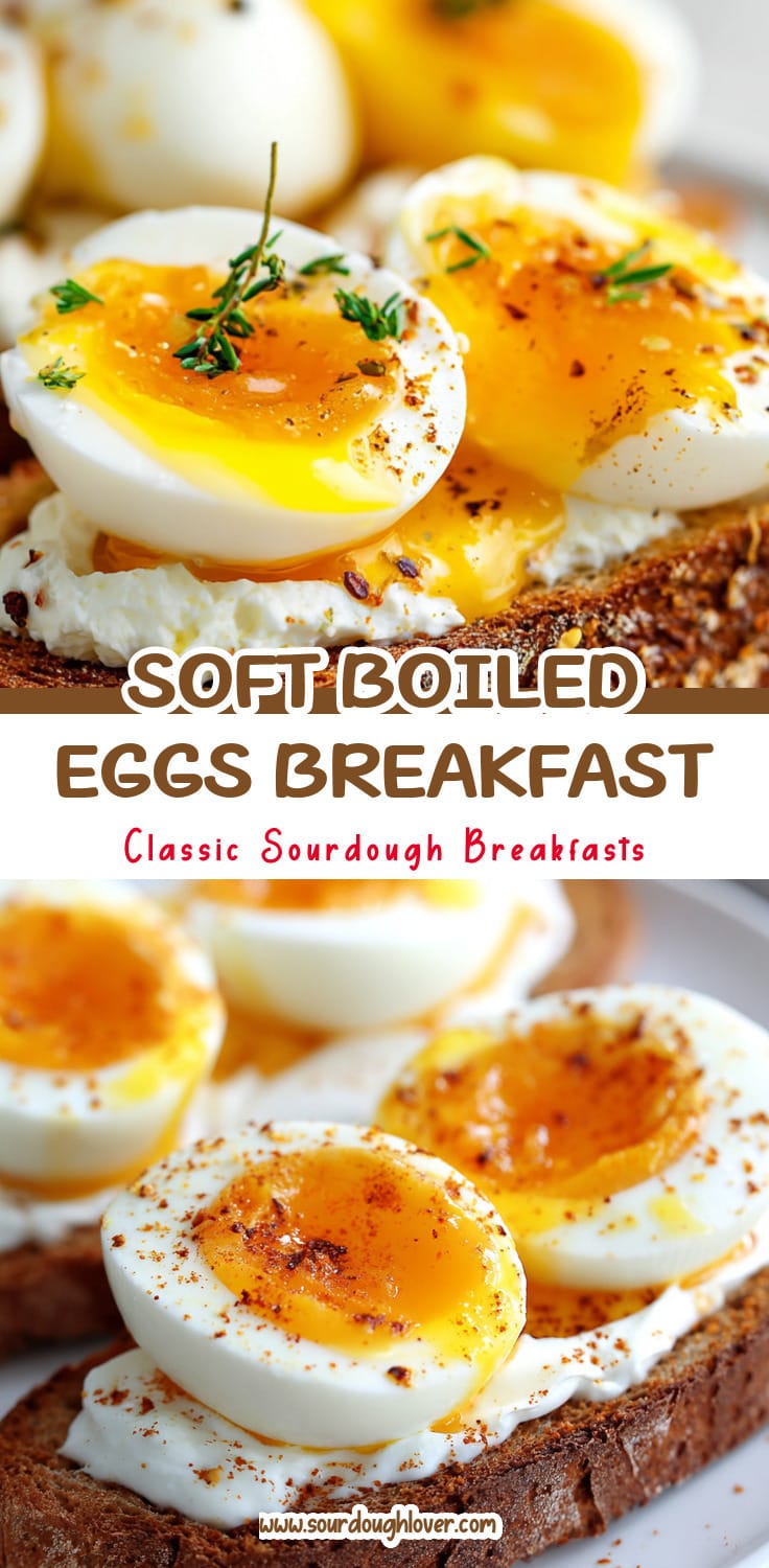 Sourdough Breakfast Toast with Honey Yogurt & Soft Boiled Eggs