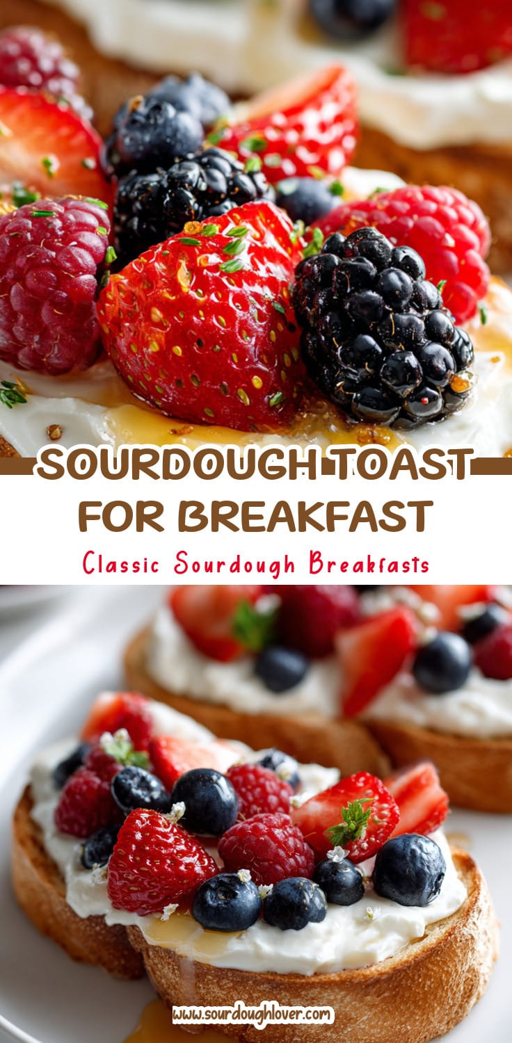 Sourdough Breakfast Toast with Yogurt & Fruit for a Quick Morning Meal