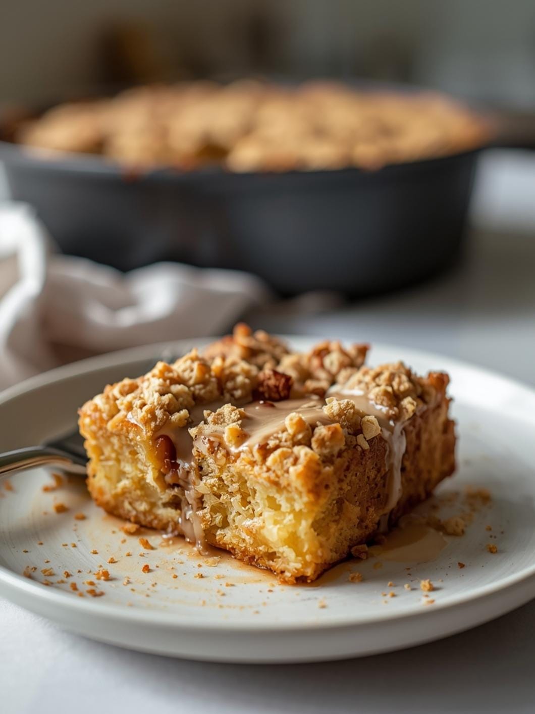 Sourdough Coffee Cake with Crumb Topping (Discard Dessert)