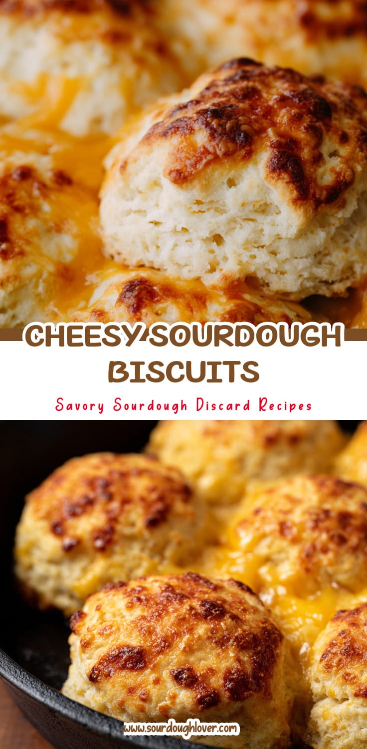 Easy Sourdough Discard Cheesy Skillet Biscuits (Quick Recipe)