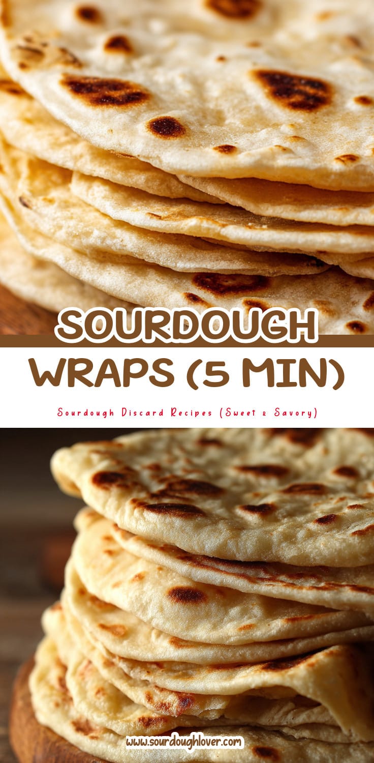 Sourdough Discard Flatbread Wraps (5 Min)